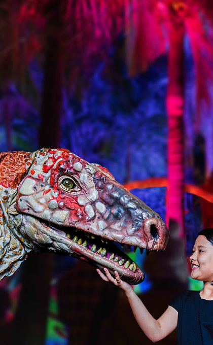Step back in time and into the Mesozoic Era to a land where puppets, lights and dinosaurs collide.